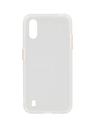 Задняя накладка ZIBELINO Plastic Matte для Samsung Galaxy A01 прозрачная окантовка