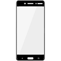 Противоударное стекло NONAME для NOKIA 6 чёрное, в пластиковой упаковке