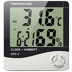 Термометр Гигрометр электронный НТС-2 комнатный настенный, настольный (10,3*9,6*2см)