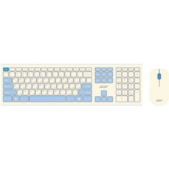 Клавиатура+мышь БП ACER OCC205 белый/голубой