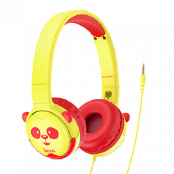 Наушники HOCO W31, mini Jack 3.5 мм, 1.2 м, цвет: жёлтый