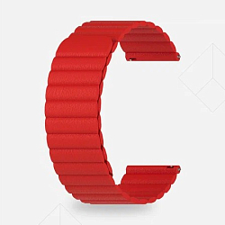 Универсальный кожаный ремешок для часов 22 mm LYAMBDA POLLUX DSP-15-22-RD Red