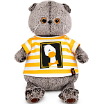 Мягкая игрушка Кот Басик в футболке "Гусик" 25 см (Ks25-292)