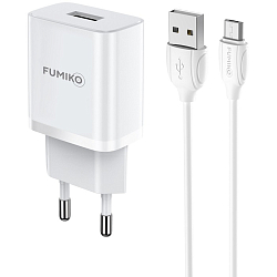Сетевое ЗУ 1USB 2.1A FUMIKO CH06 Type-C белое
