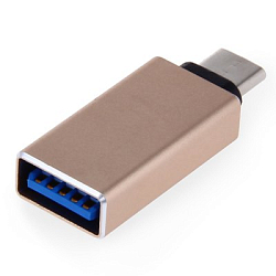 Переходник OTG Type-C BLAST BMC-602 золото, USB 3.0