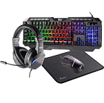 Набор Smartbuy F10 черный (SBC610GK) (клавиатура+мышь+гарнитура+коврик)
