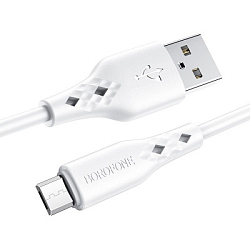 Кабель USB <--> microUSB  1.0м BOROFONE BX48 белый