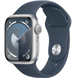 Часы Apple Watch Series 9 GPS, 41 мм, Silver, Sport Band