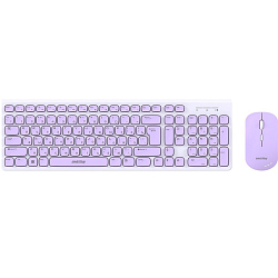 Клавиатура+мышь БП SMARTBUY ONE 250288AG бело-сиреневый (SBC-250288AG-WV)