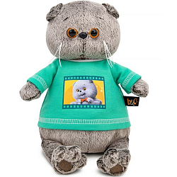 Мягкая игрушка «Кот Басик» в лонгсливе с принтом, 19 см 10880344