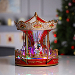 Светодиодная фигура «Красная карусель» 23 × 28 × 23 см, полистоун, USB, свечение мульти 9616716