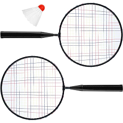 Набор для игры в бадминтон ONLYTOP: 2 ракетки, волан, цвета МИКС