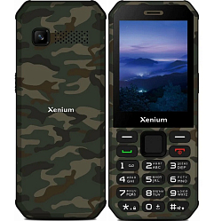Телефон XENIUM X300 зеленый камуфляж