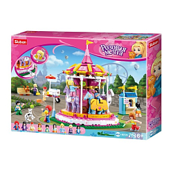 Конструктор SLUBAN Розовая мечта: Карусель (762 дет.)