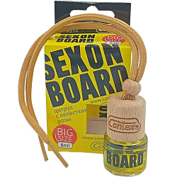 Ароматизатор CONTEX ORG SEX ON BOARD аромат розы с цитрусовыми нотами, флакон с деревянной крышкой