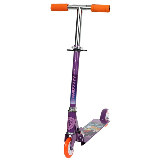 Самокат складной GRAFFITI "Лисичка", колеса PVC 100 мм   7350694