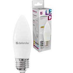 Лампа светодиодная DEFENDER C37 12W/830/E27 свеча, теплый белый
