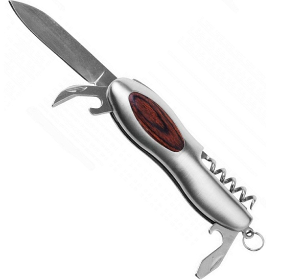 Нож складной DEXX 47646, многофункциональный, металлическая рукоятка, 5 функций