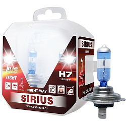 Лампа галогенная AVS SIRIUS/NIGHT WAY/ PB H7.12V.55W. 2шт.