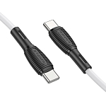 Кабель Type-C <--> Type-C  1.0м BOROFONE BX96 Ice Crystal, серый, PD 60Вт