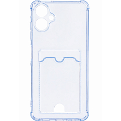 Задняя накладка ZIBELINO Silicone Card Holder для Samsung Galaxy A06 4G (голубой)