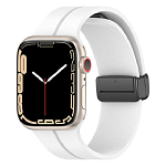 Силиконовый ремешок ApW29 для Apple Watch 42/44/45/49mm на магните (white)
