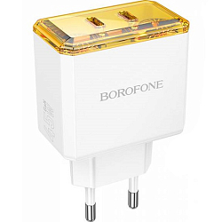 Сетевое ЗУ 2Type-C BOROFONE BAS33A белый, PD45W