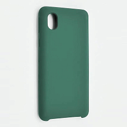Силиконовый чехол SILICONE CASE для Samsung Galaxy A01 Core (Темно-зелёный)