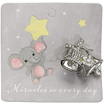 Брошь "Колокольчики", цвет белый в серебре