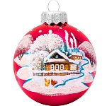 Шар "Крестьянские домики", 80 мм., в подарочной упаковке, КУ-80-234129