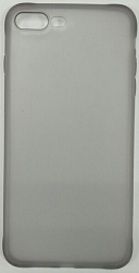 Силиконовый чехол HOCO для iPhone 7/8 Plus прозрачный черный глянцевый (Light series Frosted)
