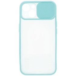 Задняя накладка ZIBELINO Cover Slide для iPhone 12/12 Pro (бирюзовый)