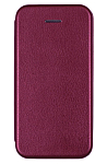 Чехол футляр-книга NONAME для HUAWEI P Smart (2021) кожа,бордовый