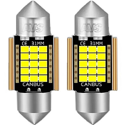 Лампа светодиодная AVS SV044 T11/белый/ (SV8,5) CANBUS 15 SMD 2016 31мм 12V., блистер 2 шт