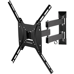 Кронштейн KROMAX Optima-404 black, 15-55", настенный, поворотно-выдвижной и наклонный (28011)