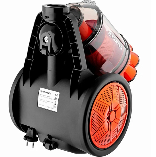 Пылесос BRAYER BR4201 черный/оранжевый