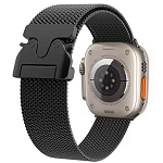 Металлический ремешок МОБИЛИС для Apple Watch 42/44/45/49mm черный, Миланская петля