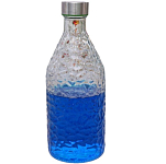 Бутылка для воды рифлёная с крышкой 1 литр