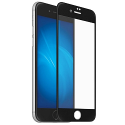 Противоударное стекло 3D DF для iPhone 7 Plus /8 Plus iColor-12 черное, полный клей