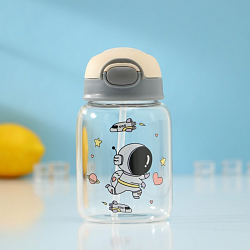 Бутылка для воды Космонавты 450 мл, 8,2×15 см, рисунок МИКС
