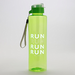 Бутылка для воды RUN, 600 мл, цвет зеленый 10328453