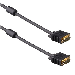 Кабель VGA <--> VGA 20м EXEGATE Pro EX-CC-PVGA-15M15M-20.0, 2 фильтра, позолоченные контакты, экран