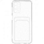 Задняя накладка ZIBELINO Silicone Card Holder для Samsung Galaxy A53 5G (A536) (прозрачный) защита камеры