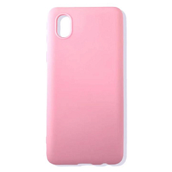 Силиконовый чехол SILICONE CASE для Samsung Galaxy A01 Core (светло розовый)