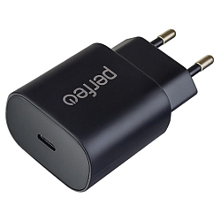 Сетевое ЗУ 1Type-C PERFEO черный,18W (I4637)
