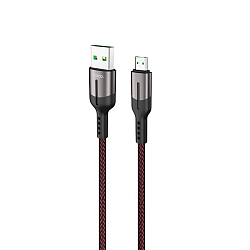 Кабель USB <--> microUSB  1.2м HOCO U68 Gusto нейлон, чёрный