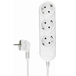 Сетевой удлинитель  5.0м POWER CUBE PC-3-5M, белый, 3 розетки, без выкл., 10А