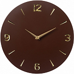 Часы настенные РУБИН "Классика", из МДФ, открытая стрелка, d=30 см, коричневый (3039-002)