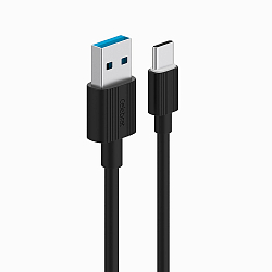 Кабель USB <--> Type-C  1.0м CELEBRAT CB-09T черный