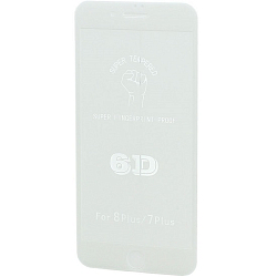 Противоударное стекло FULL Glass для iPhone 7/8 Plus белое, полный клей